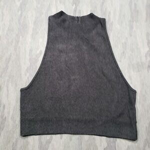 Victoria Secret Top Womens Large Black Sleeveless Hook Eye Closure Cropped